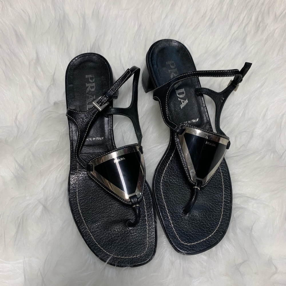 Prada Block Heel Sandal